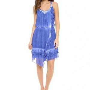 Free People Aphrodite Tie Dye Dress Mosaic Blue
